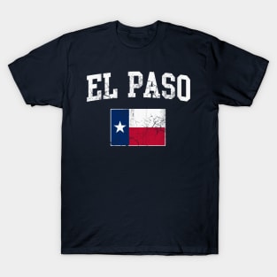 El Paso Texas Flag Texan Vintage Fade T-Shirt